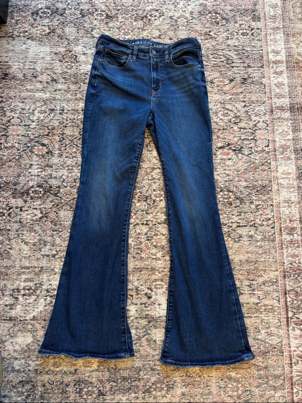 American Eagle Outfitters Navy Flare Jeans - Women's